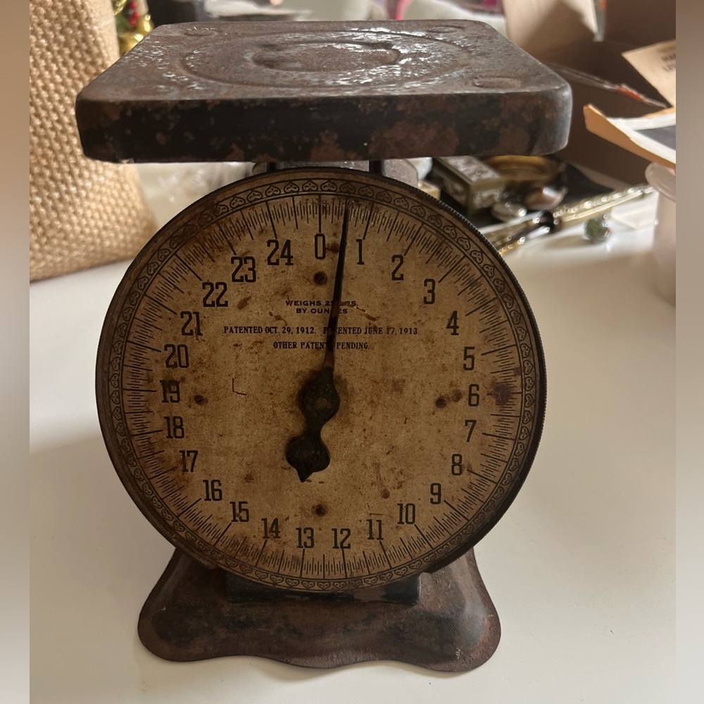 Antique American Cutlery Co 25 lb. Kitchen Home Scale Chicago Vintage 1913